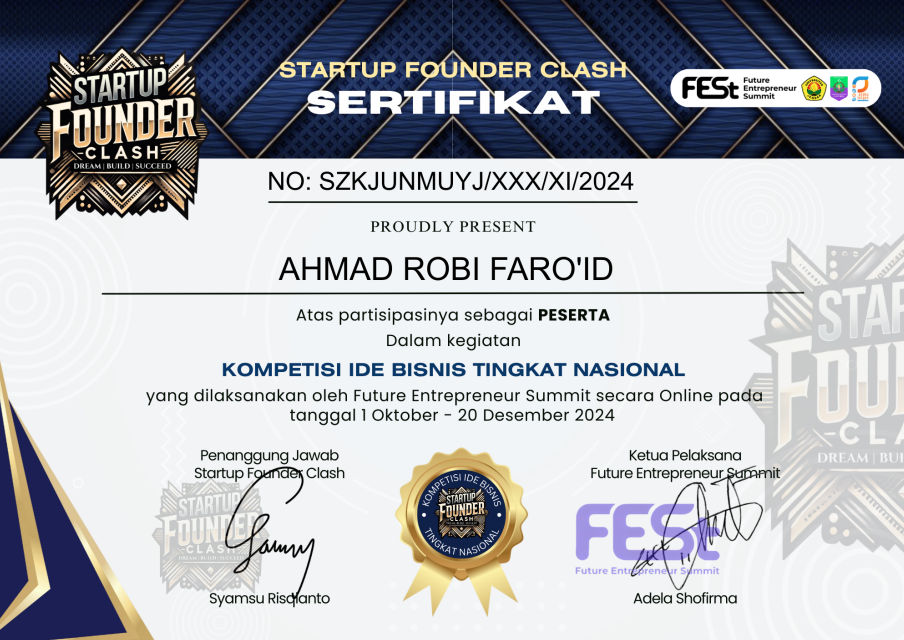 Ahmad Robi Portofolio Ahmad Robi Faro'id