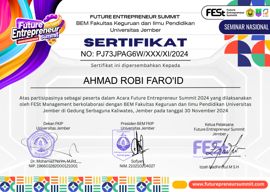 Ahmad Robi Portofolio Ahmad Robi Faro'id