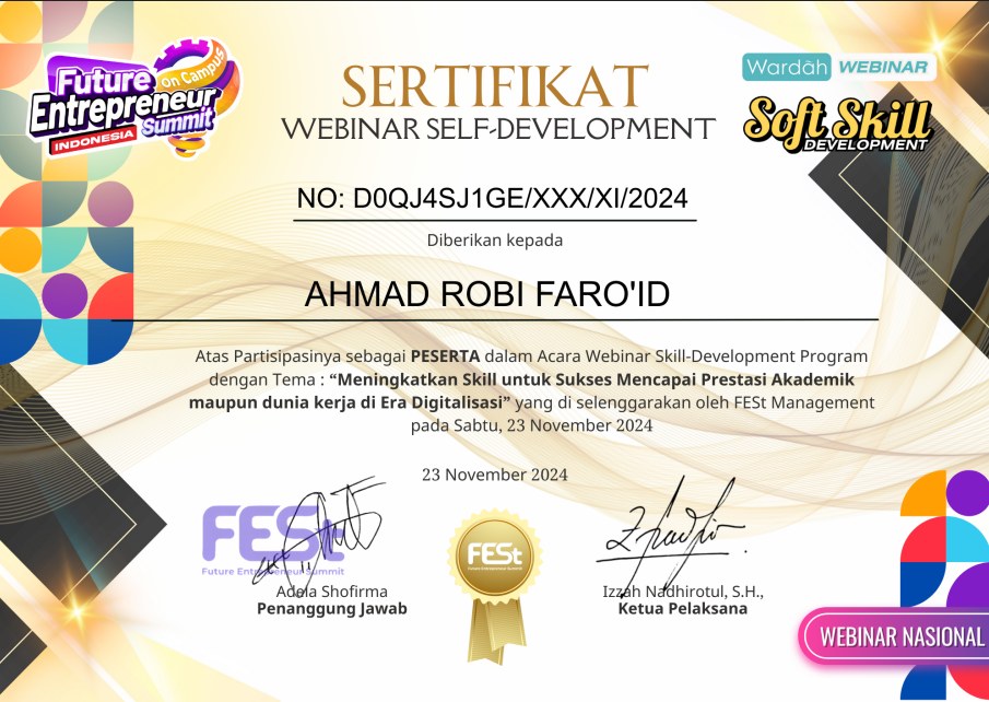 Ahmad Robi Portofolio Ahmad Robi Faro'id